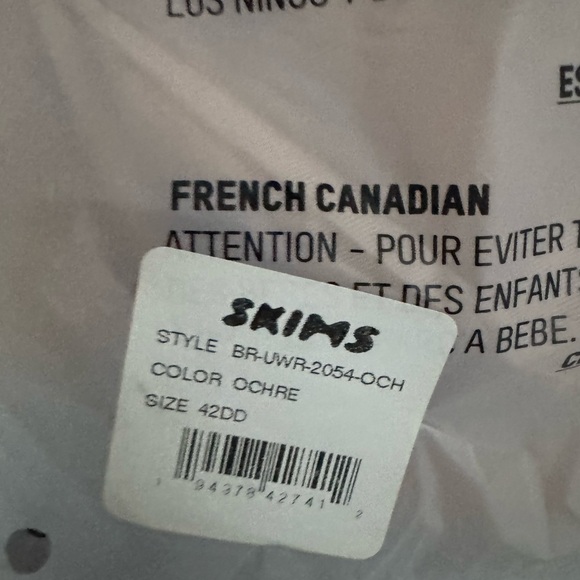 SKIMS UNLINED BALCONETTE BRA Ochre Size 42DD - Picture 4 of 8